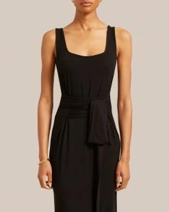 UBASE INTERNATIONAL, INC. Kelis Tie-Waist Maxi Dress Work