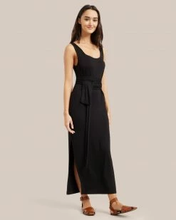 UBASE INTERNATIONAL, INC. Kelis Tie-Waist Maxi Dress Work