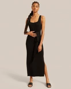 UBASE INTERNATIONAL, INC. Kelis Tie-Waist Maxi Dress Work