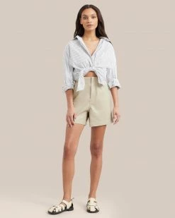 Fashion Apparels Work Kendall Oversized Striped Split-Back Shirt