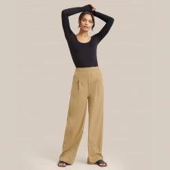 Hua Shang Group (H.K.) Ltd Kobi Easy Pleat-Front Wide-Leg Pant Clothing