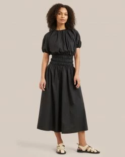 Hua Jia Krysta Cinched Waist Blouson Top Dress