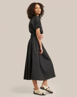 Hua Jia Krysta Cinched Waist Blouson Top Dress