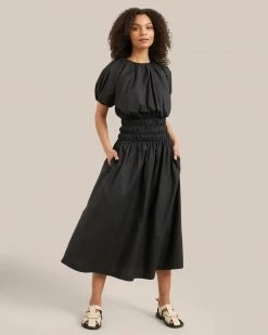 Hua Jia Krysta Cinched Waist Blouson Top Dress