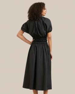 Hua Jia Krysta Cinched Waist Blouson Top Dress