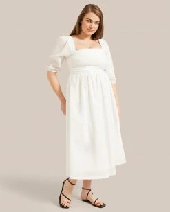 Hua Jia Kyla Ruched Off-Shoulder Dress Vacation