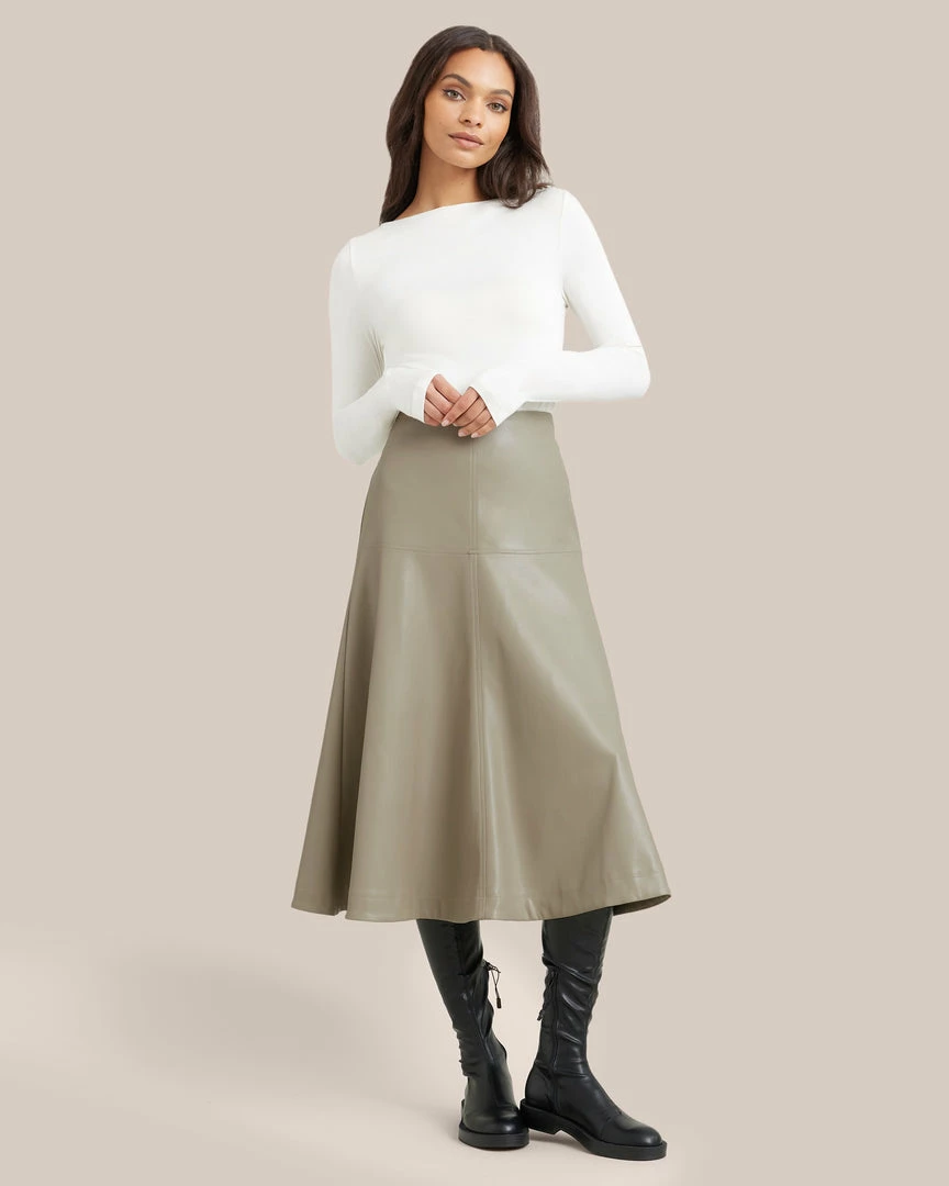 UBASE INTERNATIONAL, INC. Lounge Layla Slit-Neck Long-Sleeve Tee