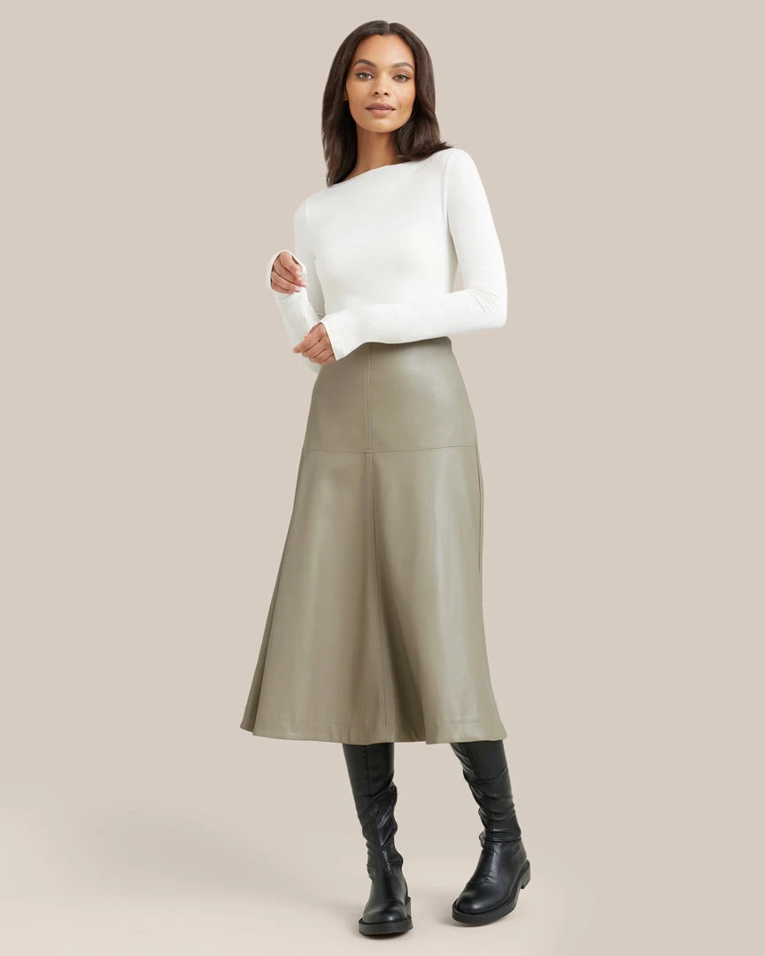 UBASE INTERNATIONAL, INC. Lounge Layla Slit-Neck Long-Sleeve Tee