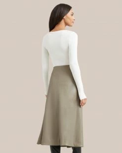 UBASE INTERNATIONAL, INC. Lounge Layla Slit-Neck Long-Sleeve Tee