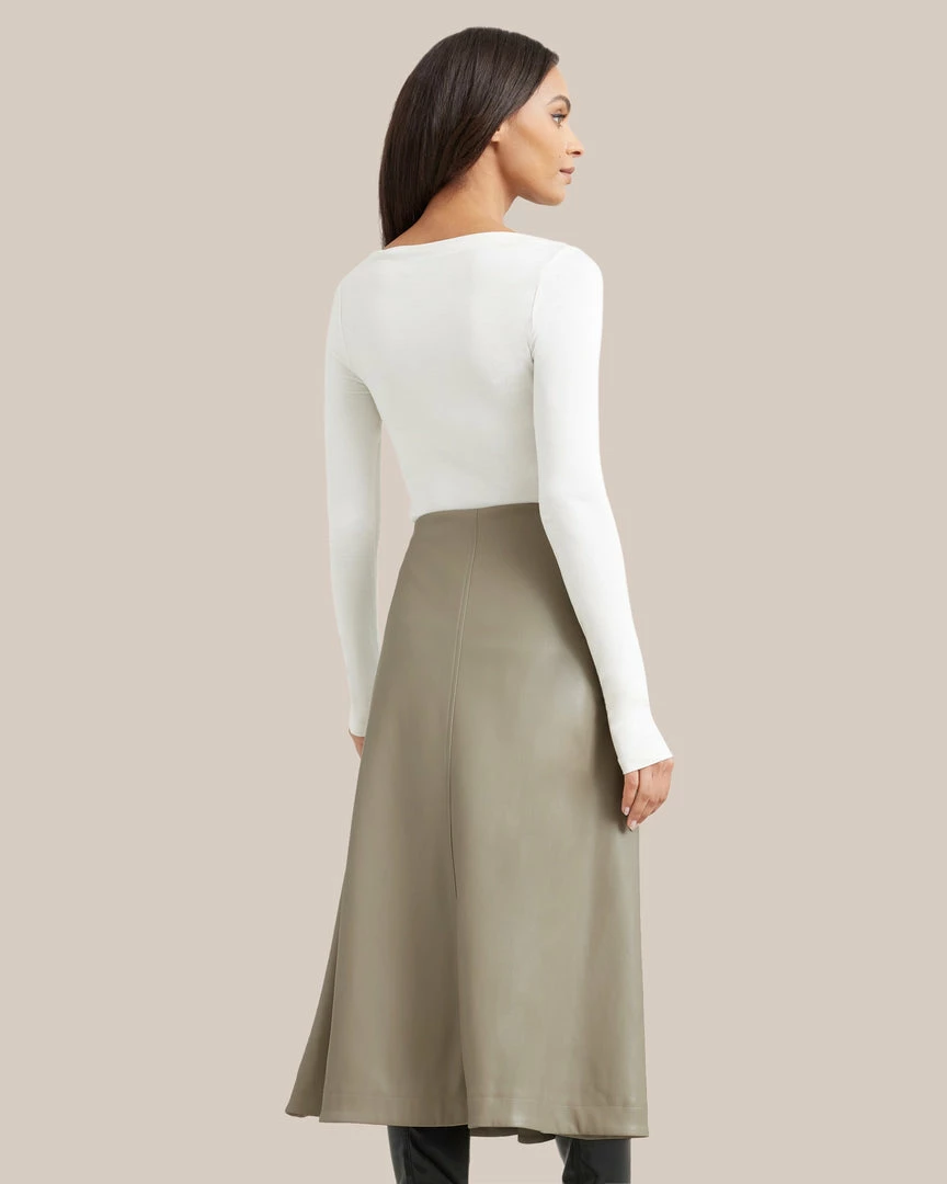 UBASE INTERNATIONAL, INC. Lounge Layla Slit-Neck Long-Sleeve Tee