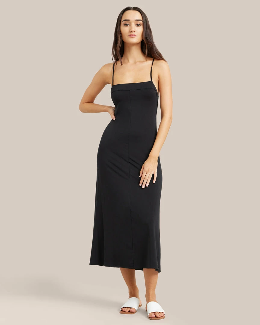 Hua Jia Liliana Cupro Lace Up Back Dress Clothing