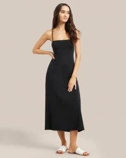 Hua Jia Liliana Cupro Lace Up Back Dress Clothing