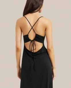 Hua Jia Liliana Cupro Lace Up Back Dress Clothing