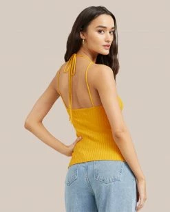 Sky Ocean Development Limited Marianna Ribbed Double Strap Tank Clothing