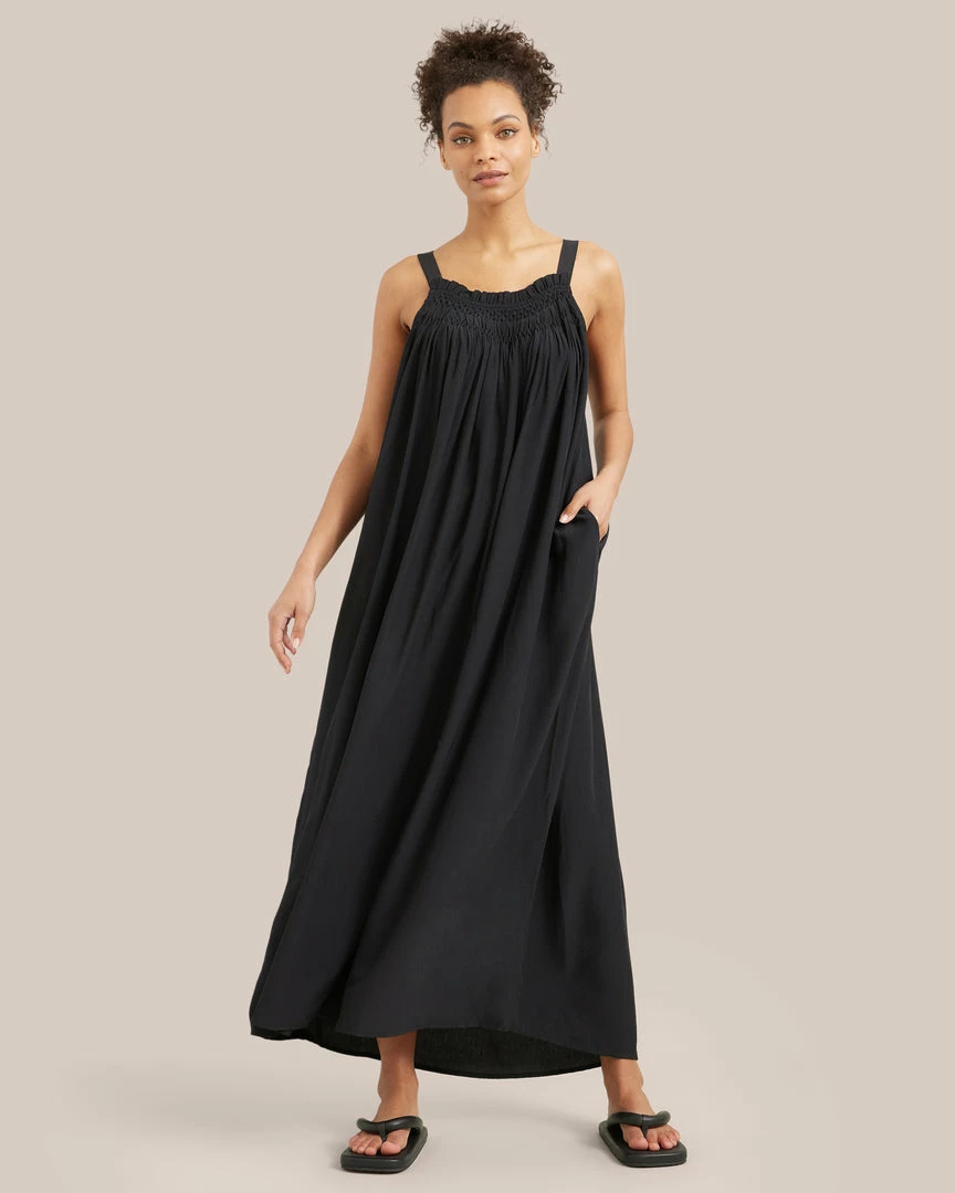 GRADE AND GATHER Clothing Matilda Sleeveless Smocked Maxi Dress