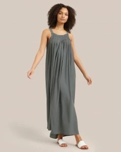GRADE AND GATHER Matilda Sleeveless Smocked Maxi Dress Clothing