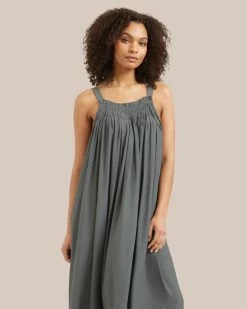 GRADE AND GATHER Matilda Sleeveless Smocked Maxi Dress Clothing