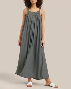GRADE AND GATHER Matilda Sleeveless Smocked Maxi Dress Clothing