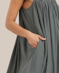 GRADE AND GATHER Matilda Sleeveless Smocked Maxi Dress Clothing