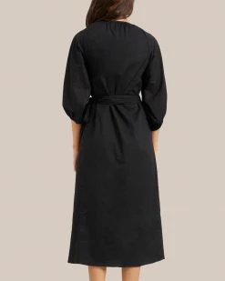 Fashion Apparels Opal Puff Sleeve Wrap Dress