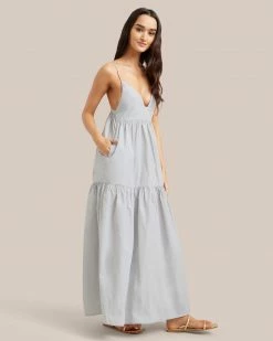 Hua Jia Oralia Taffeta Sweetheart Neck Tiered Dress Celebrate