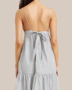 Hua Jia Oralia Taffeta Sweetheart Neck Tiered Dress Celebrate