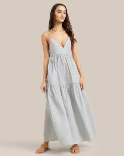 Hua Jia Oralia Taffeta Sweetheart Neck Tiered Dress Celebrate