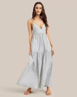 Hua Jia Oralia Taffeta Sweetheart Neck Tiered Dress Celebrate