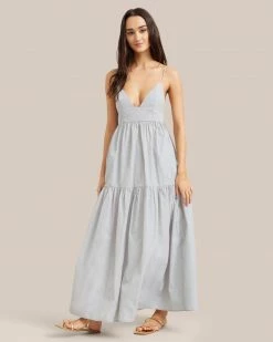 Hua Jia Oralia Taffeta Sweetheart Neck Tiered Dress Celebrate