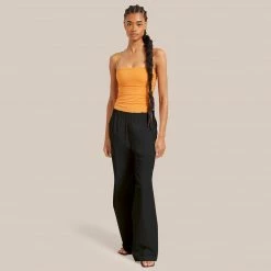 Fashion Apparels Vacation Paula Smocked Waist Wide Leg Pant