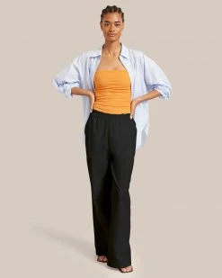 Fashion Apparels Vacation Paula Smocked Waist Wide Leg Pant