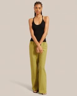 Fashion Apparels Paula Smocked Waist Wide Leg Pant Vacation