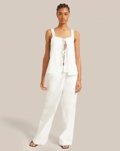 Fashion Apparels Paula Smocked Waist Wide Leg Pant Vacation