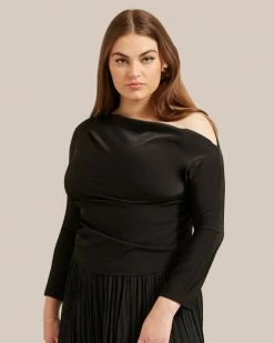 Hua Jia Celebrate Peyton Draped One Shoulder Blouse