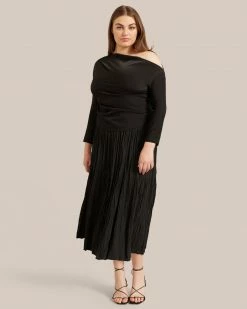 Hua Jia Celebrate Peyton Draped One Shoulder Blouse