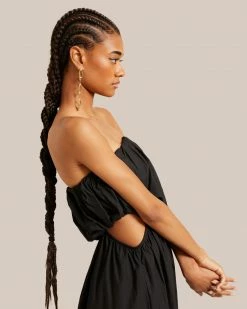 Laura Estrada Polished Brass Organic Form Drop Earrings Accessories