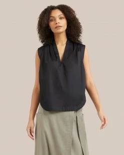 Fashion Apparels Clothing Row V-Neck Cotton Blouse