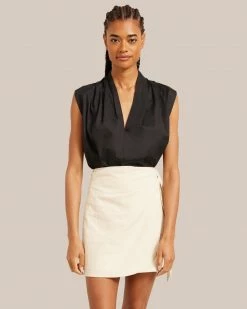 Fashion Apparels Clothing Row V-Neck Cotton Blouse