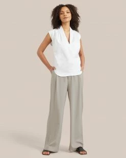 Fashion Apparels Row V-Neck Cotton Blouse