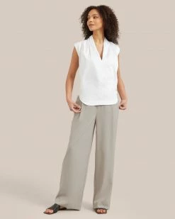 Fashion Apparels Row V-Neck Cotton Blouse