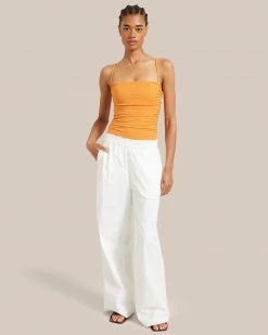 Belle The Label Vacation Ruched Maillot Straight-Neck One Piece