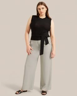 Sky Ocean Development Limited Clothing Rumi Cropped Sleeveless Wrap Tee