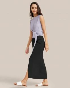 Sky Ocean Development Limited Rumi Cropped Sleeveless Wrap Tee