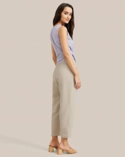 Sky Ocean Development Limited Rumi Cropped Sleeveless Wrap Tee