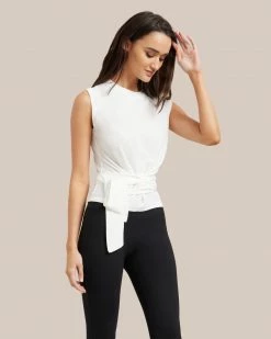 Sky Ocean Development Limited Clothing Rumi Cropped Sleeveless Wrap Tee