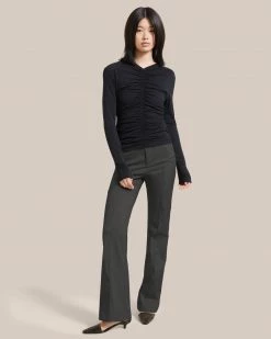 Hua Shang Group (H.K.) Ltd Clothing Simone Long-Sleeve Ruched Front Top