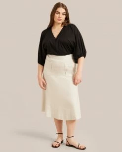 Fashion Apparels Sirena V-Neck Organic Cotton Blouse Vacation