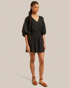 Fashion Apparels Sirena V-Neck Organic Cotton Blouse Vacation