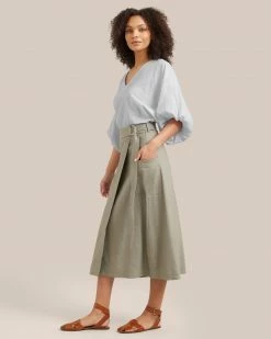 Fashion Apparels Vacation Sirena V-Neck Organic Cotton Blouse