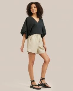 Fashion Apparels Sirena V-Neck Organic Cotton Blouse Vacation